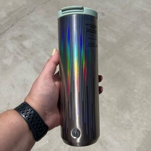 Starbucks limited edition tumbler metallic stripes - NWT